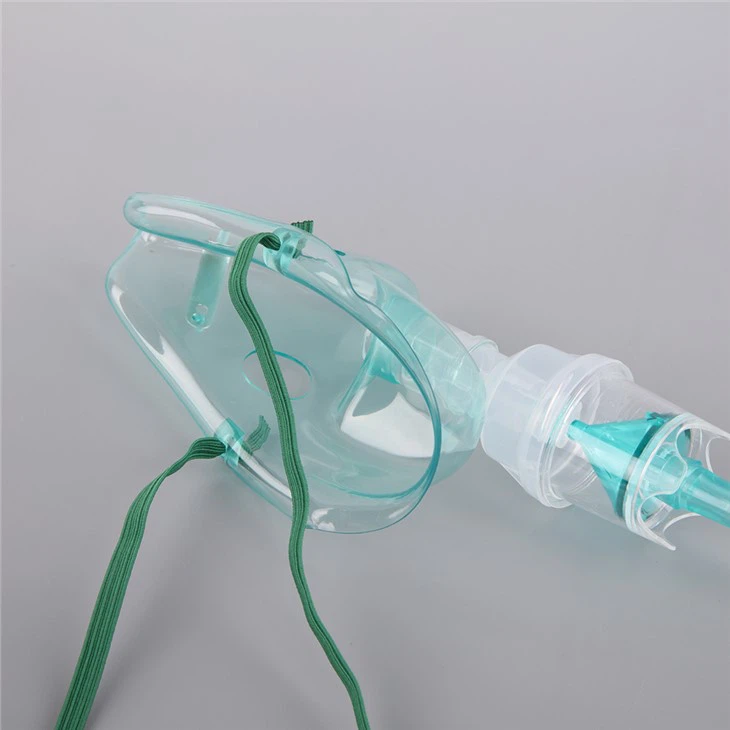 Mesurau Ansawdd Mwgwd Nebulizer Gwyrdd neu Dryloyw Safonau Clinigol Mwgwd Nebulizer Ocsigen