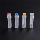 Tiwbiau Cryovial Rhewi Plastig 2ml Tiwb Cryo ar gyfer Cryovials Cryotube Cryogenig tafladwy Labordy