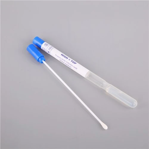 Swab Di-haint SticMedical Sterile Dacron Swab Ffyn Trwynol RNA Feirws Casgliad Sbesimen Gwddf Trwynol Nylon Swab Feirws Samplo Cludiant Tiwb