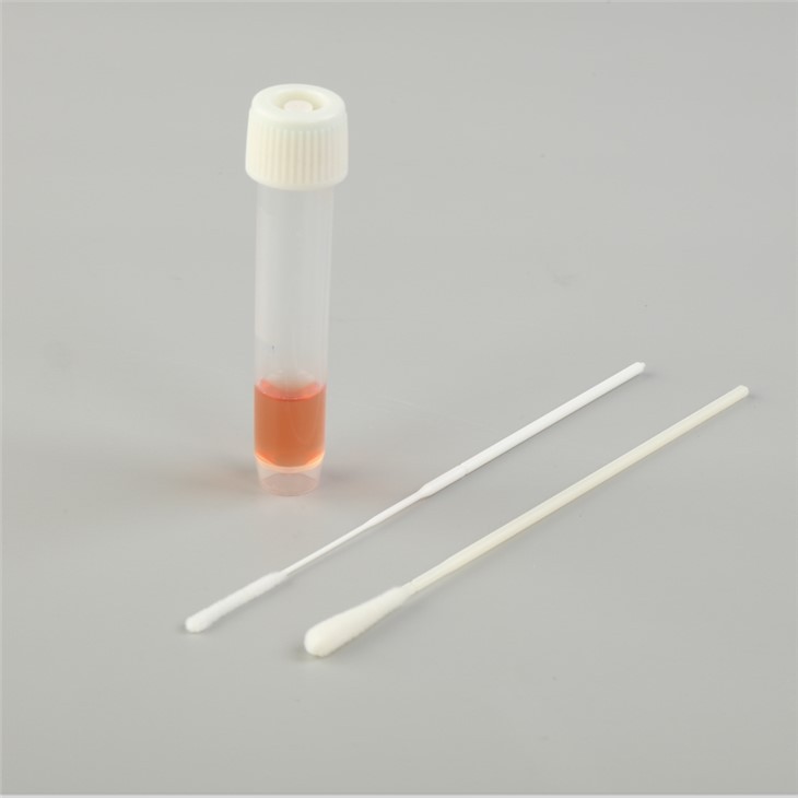 Pecyn Samplu Cyfryngau Trafnidiaeth Gyda Swab Nasopharyngeal A Thiwb Swab Gwddf Vtm